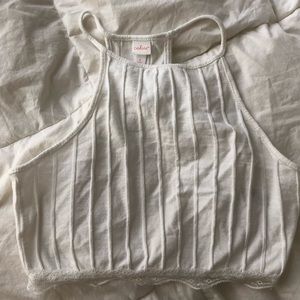 Colsie high neck lounge crop top